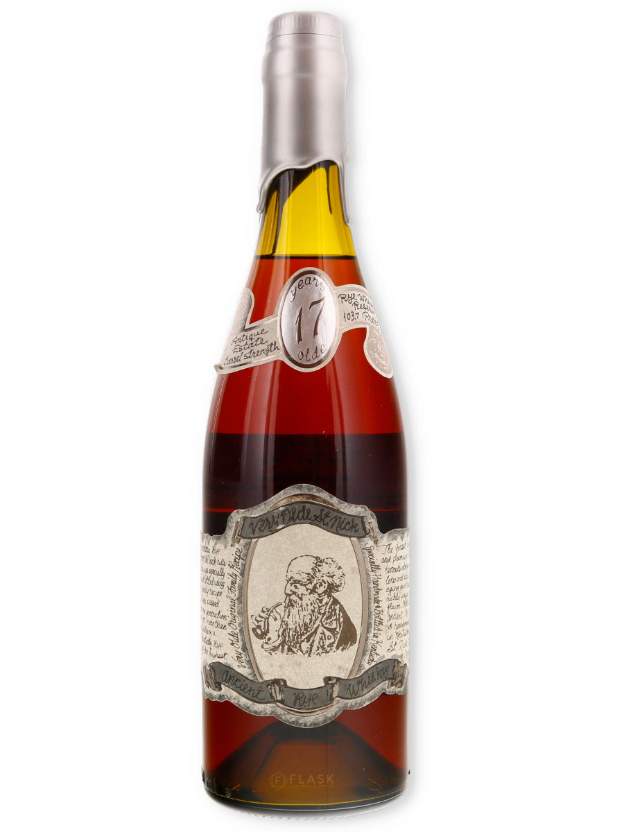 WILLETT FAMILY ESTATE Very Olde St Nick 17 Year Old Barrel Strength Ancient Rye 103.7 Proof Silver Wax / KBD