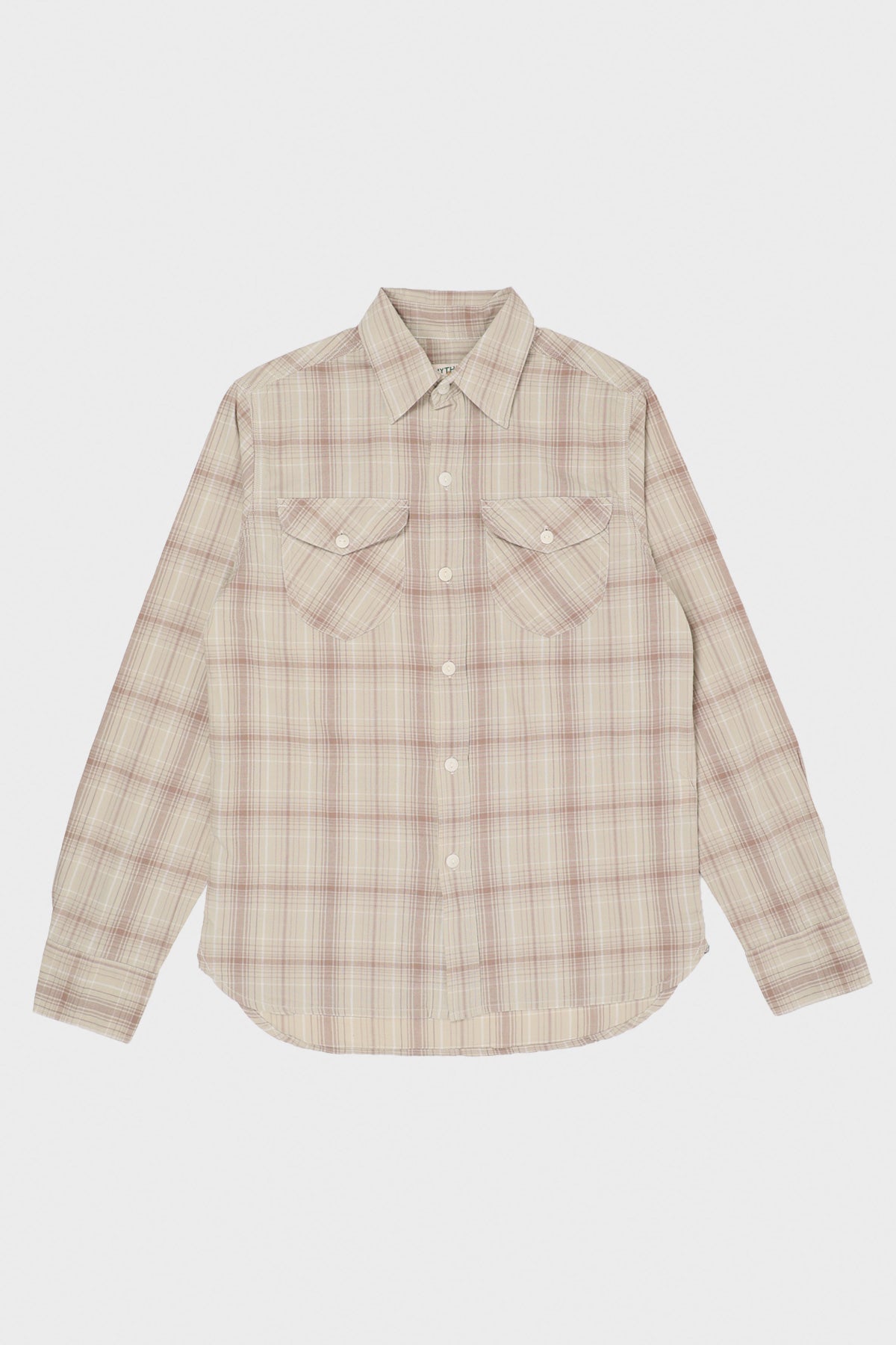 WYTHE Washed Madras Workshirt   Earthtone Plaid