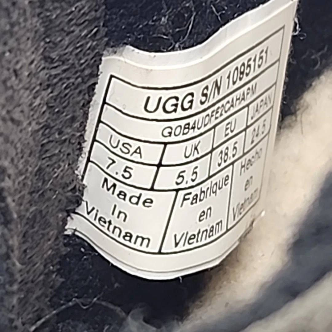 Stivaletti UGG neri taglia 7 5 fibbia suola a strappo foderati sherpa zip laterale 1095151