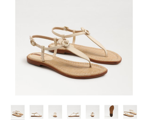 Sandali da donna Sam Edelman Gigi con firma cinturino alla caviglia avorio taglie USA 6 10 NUOVI CON SCATOLA