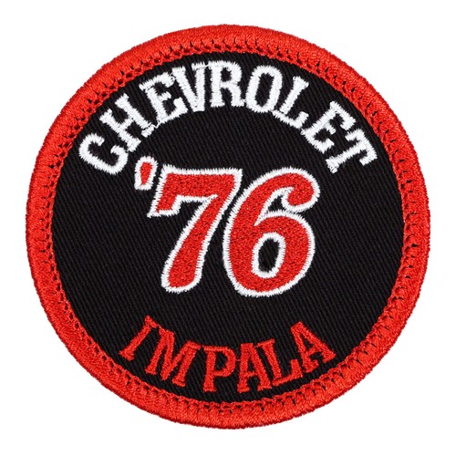 STATE BAGS 1976 Chevrolet Impala Embroidered Patch Black Red Iron On Sew On Hat Backpack