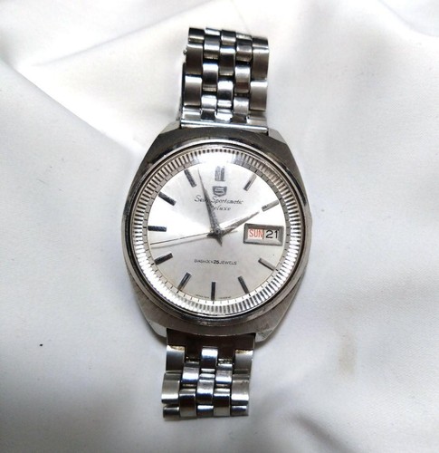 SEIKO GRAND SEIKO Rare Seiko Sports 5 Deluxe Day Date Automatic 38mm Vintage Men's Watch