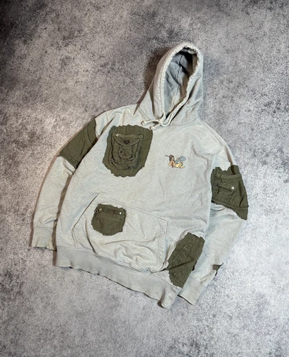 Palace Hoodie Back Logo Multi Pocket Streetwear Rare M USA