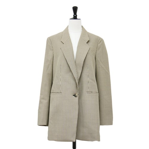 Theory Luxe Jacket Beige Size: 40 (L) 24 Fall Winter Check Tailored U BEEG 0