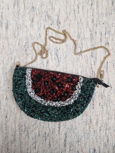Borsa a tracolla Zara con anguria squinnata e perline pochette