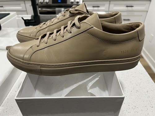 Common Projects Achilles Beige Leather Low Top Sneakers 43 EU