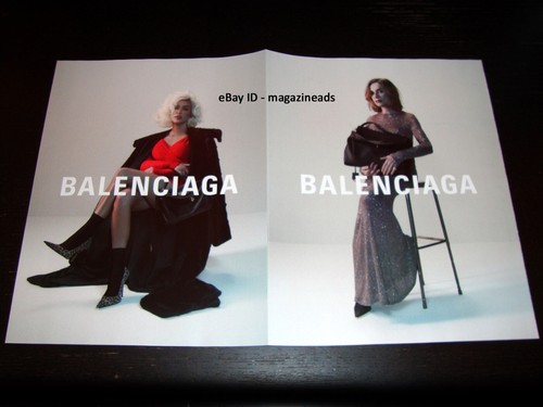 BALENCIAGA ANNUNCIO STAMPA 4 pagine 2024 KIM KARDASHIAN Isabelle Huppert MICHELLE YEOH