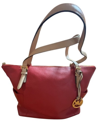 Borsa nuova con etichette Michael Michael Kors Jet Set East West Top Zip Tote Bag 30F2GTTT8L Crimson Bag