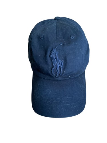 Polo Ralph Lauren Big Pony #3 Navy Dad Hat Leather Strapback Cap