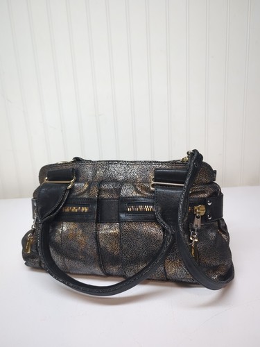 SEE BY CHLOÉ Authentic SEE BY CHLOE G Metallic Black Leather DayTripper Clutch Bag Purse