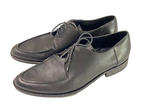 Scarpe eleganti uomo Gucci Moc & Split Toe Derby nere taglia 10 D Made in Italy