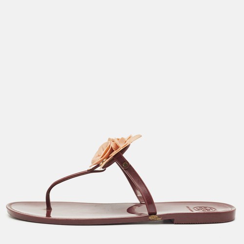 Tory Burch sandali bordeaux jelly miller tanga taglia 39