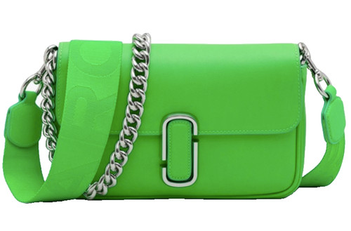 AWAY MARC JACOBS The J Marc Soft Shoulder Bag Crossbody Clutch Apple Green Leather