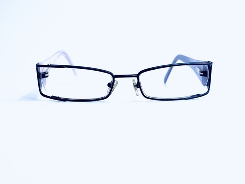 Versace Versus Black Metal Rectangular Glasses MOD 7071 1009 49 17 130