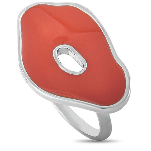 Swatch Pinussina Stainless Steel and Red Resin Ring JRR029