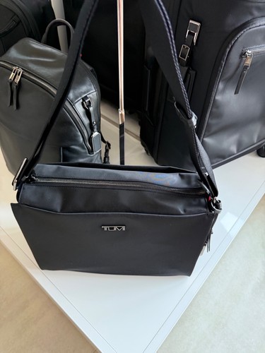 NEW Tumi Voyageur NASH 13.75” Nylon Crossbody Bag   BLACK with GUNMETAL
