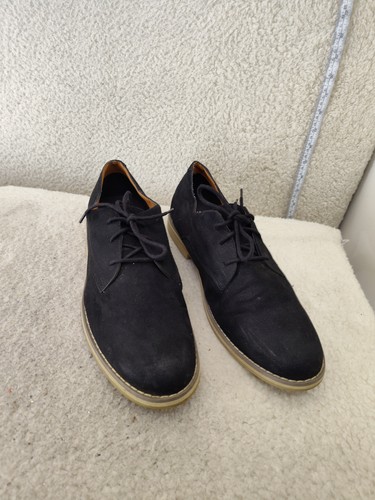 SCARPA Scarpe eleganti comode H&M uomo Oxford 10 5 nere ecopelle scamosciata stringate suola gomma