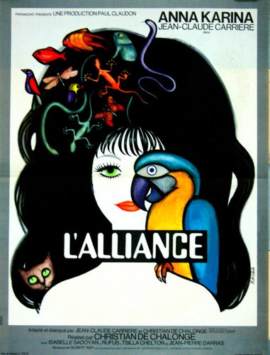 Anna Karina THE WEDDING RING L'ALLIANCE De Chalonge 1969 FRENCH POSTER 15x20