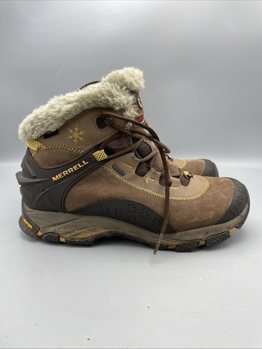 Merrell Thermo Arc 6 Beluga Women’s Size 8 Brown Suede Waterproof Hiking Boots