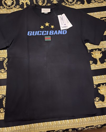 T shirt Gucci Band nuova con etichette 100% autentica vestibilità oversize MRSP $750 taglia S