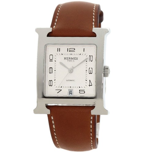 HERMÈS Orologio HERMES H Orologi HH2.810 Acciaio Inox Pelle Uomo
