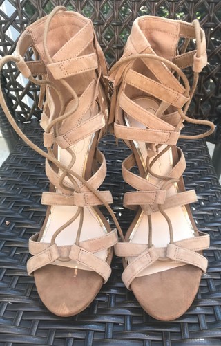 JESSICA SIMPSON sandalo donna 8M mahari scamosciato ritagliato gabbia