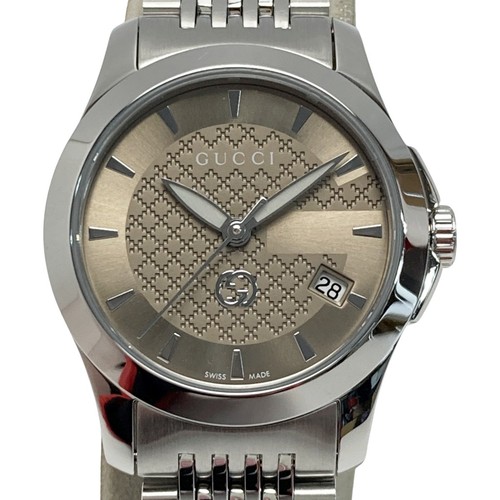 GUCCI 126.5 Brown Case Size 27mm Band Size 16.5cm Ladies U Watch #71814