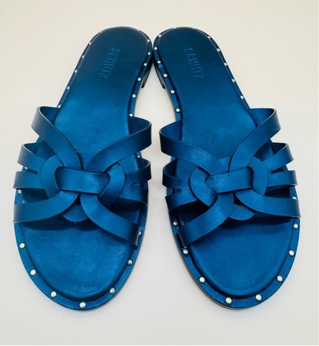 Sandali donna Schutz neri slide taglia 8 5