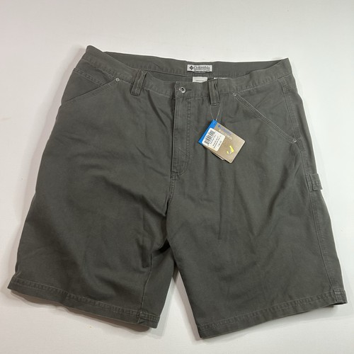 Pantaloncini Columbia Rosby Ridge uomo 40 tela protezione solare UV 50 grigio pietra nuovi con etichette