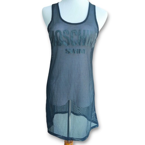 Abito copricostume da spiaggia Moschino Swim Velmar nero a rete XS