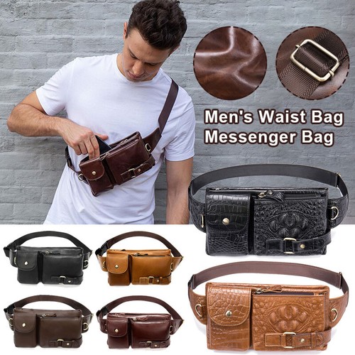 MAHI LEATHER Marsupio uomo marsupio vera pelle tracolla petto borsa messenger cintura marsupio