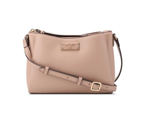 NINE WEST Leonel 3 compartment faux leather crossbody bag   Blushing  Light pink