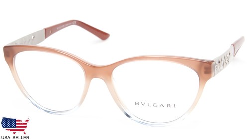 NEW BVLGARI 4154 B 5438 BROWN GRADIENT BEIGE /AZURE EYEGLASSES 54 16 140mm Italy