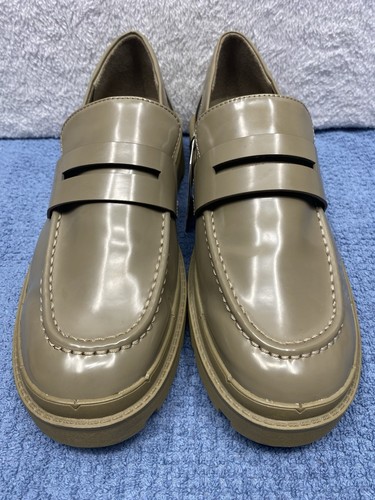 Zara Platform Chunky Loafers Tan Mushroom Size US10 EU41 Model 3520 810 032 NWT