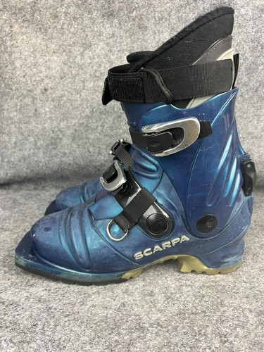 Scarpa Terminator T2 Telemark Ski Boots Men's 6 Blue Nordic 3 Pin 75mm