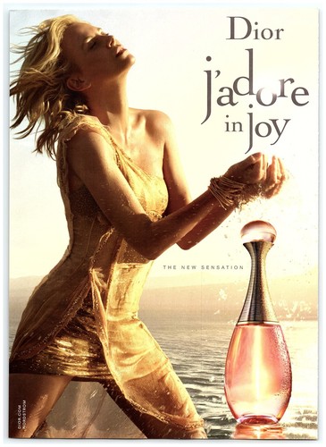 2017 Dior J'Adore Fragranza Stampa Pubblicità Charlize Theron Abito Trasparente Bagnato Sexy Pin Up
