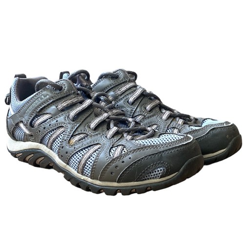 Scarpe Merrell Waterpro Manistee grigio opale lavanda lucentezza escursionismo outdoor taglia 7