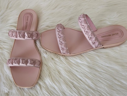 Sandali Stuart Weitzman Rosita Rose doppio cinturino rosa taglia 39 5 EU