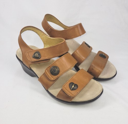 Alegria Women's Oli 647 Comfort Wedge Strappy Sandals US Size 9 Brown