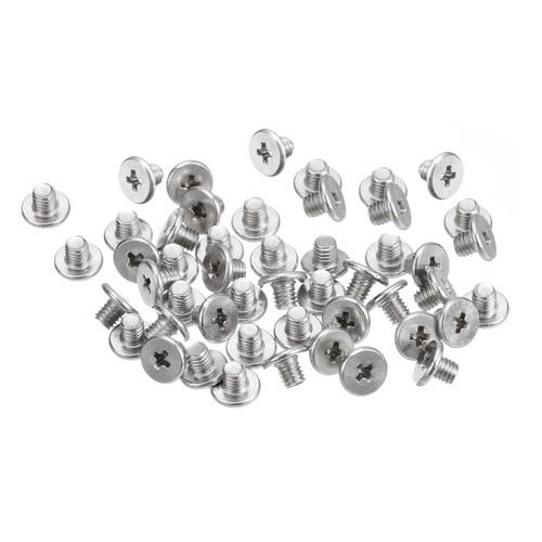 NOTHING NEW 50Pcs M3 0.5 x 3mm Metal Flat Round Head Screws Phillips Drive Machine Bolt