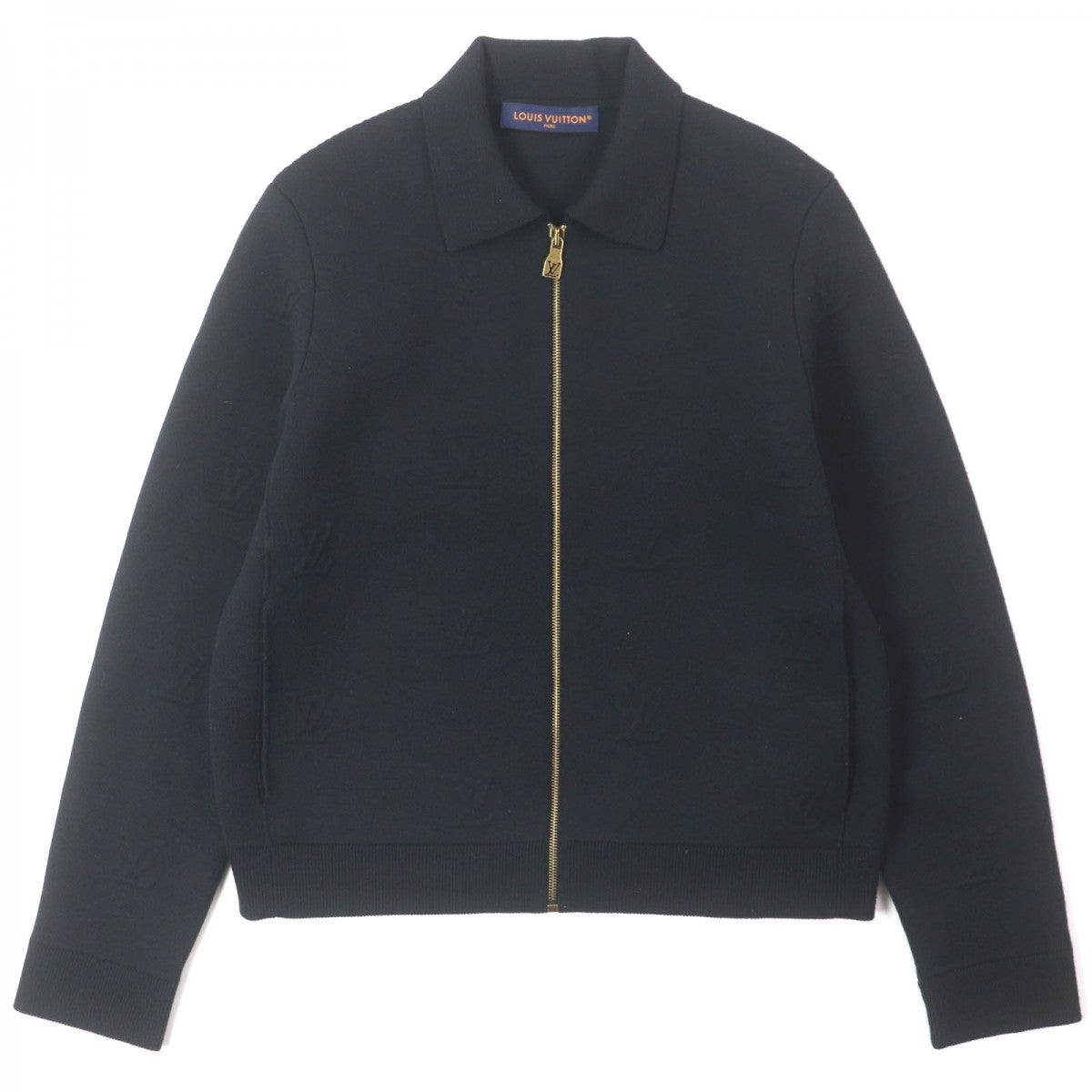 LOUIS VUITTON Blouson 1AFYEJ Main: 75% wool  Main: 21% polypropylene  Main: 4% nylon black Embossed Technical mens S Used Authentic