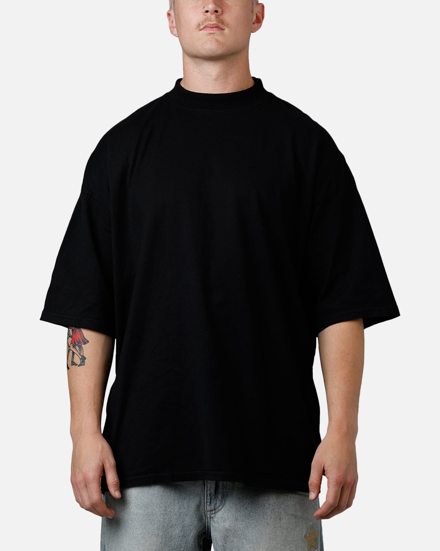 Culture Kings Everyday Mock Neck T Shirt Black