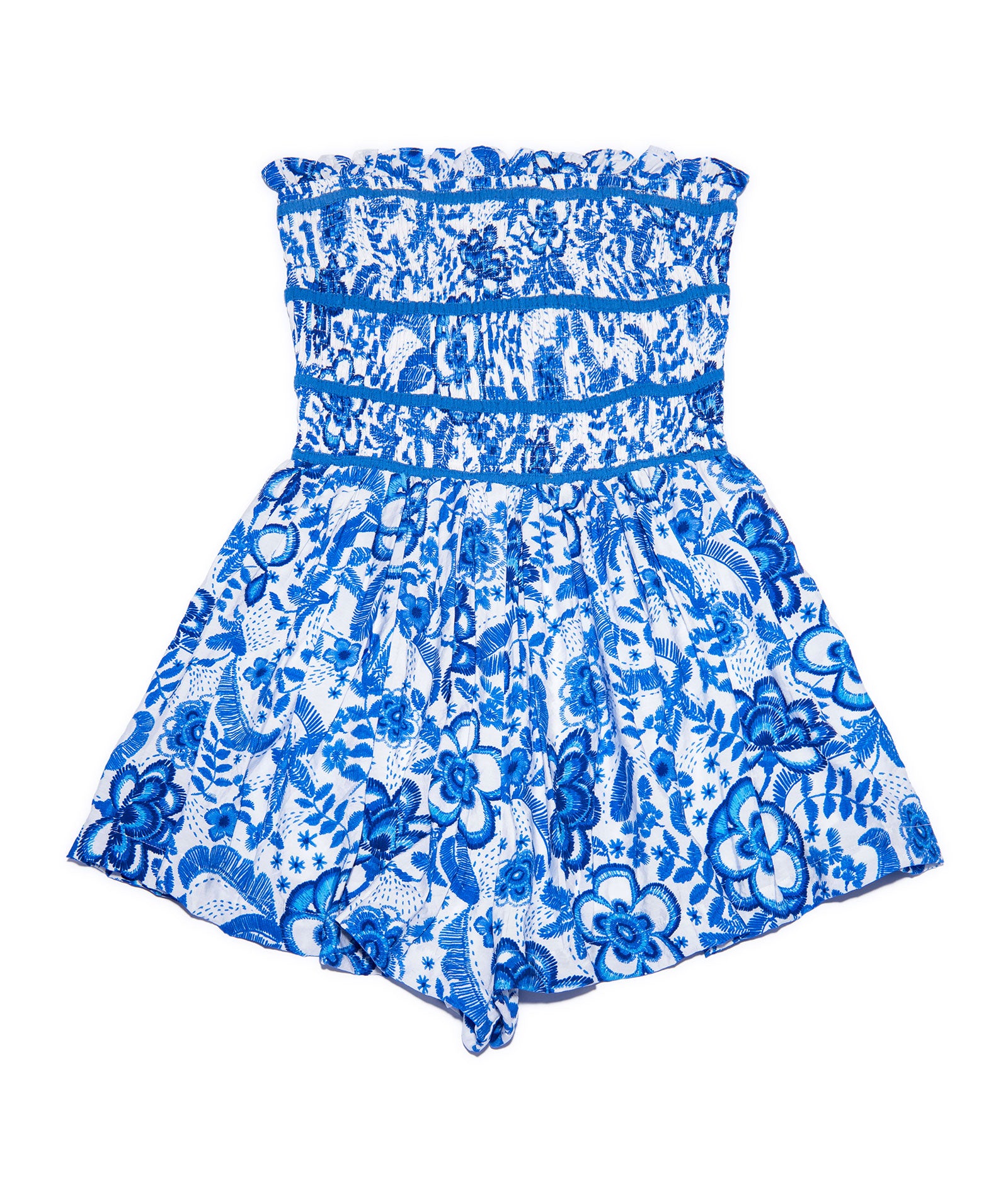 8apart Women Daphne Blue Floral Romper