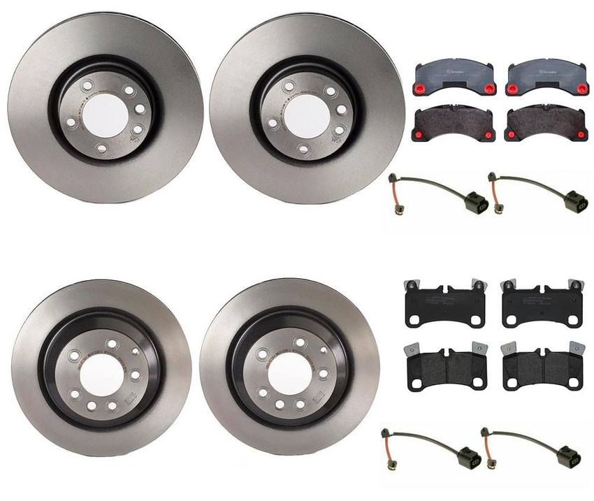 Porsche Brakes Kit – Pads & Rotors Front and Rear (368mm/358mm) (Low Met) 7L8615601E – Brembo 1595475KIT