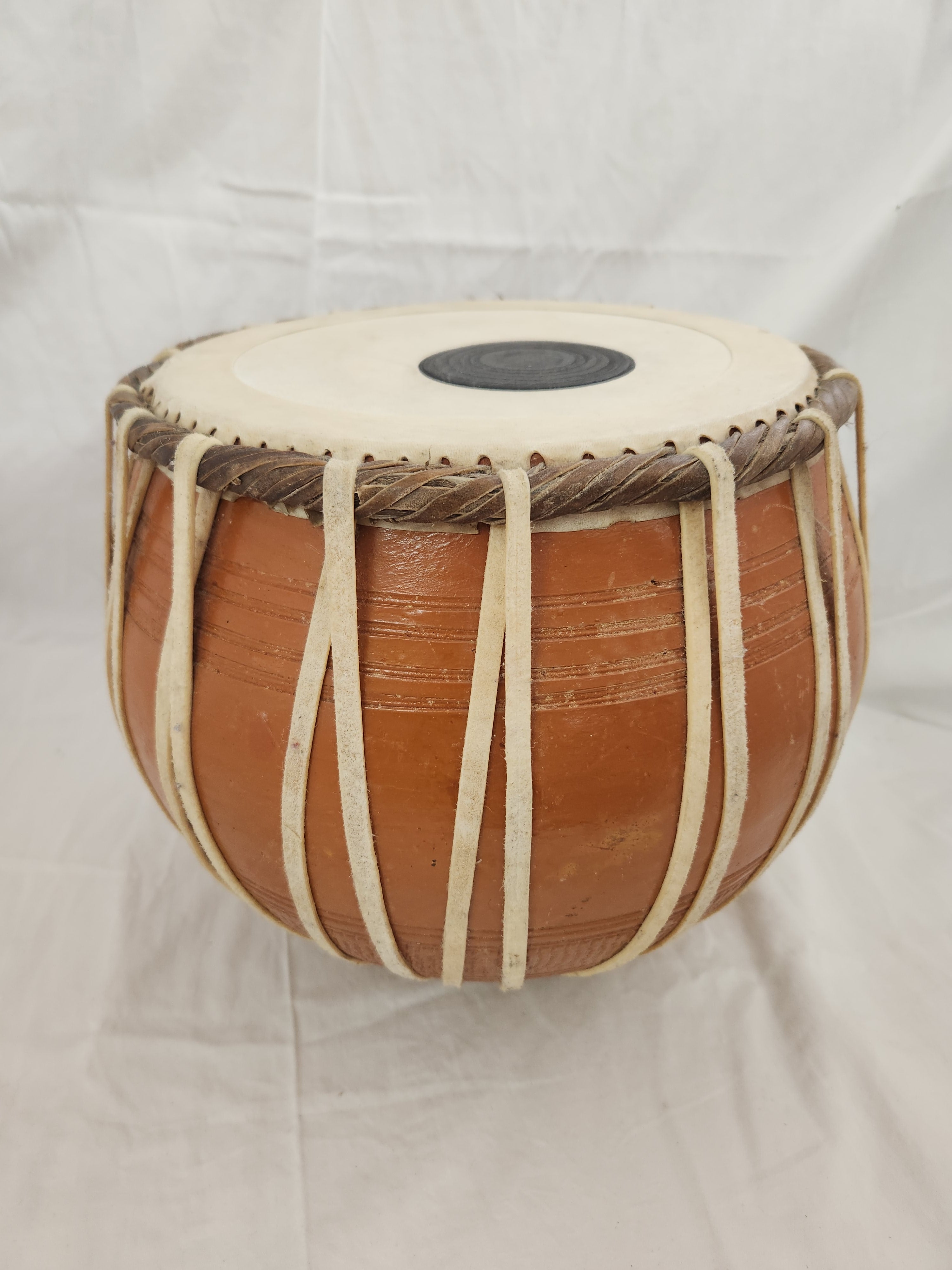 TEN THOUSAND VILLAGES Handmade 9" Ceramic Baul Drum