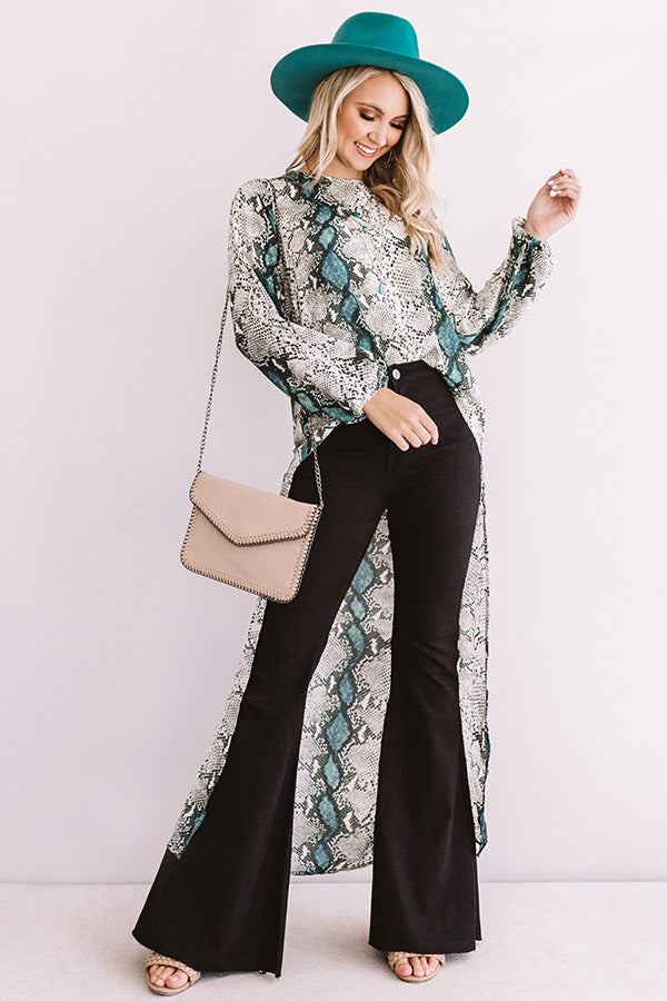 BUDDY LOVE Divine Time Snake Print Top