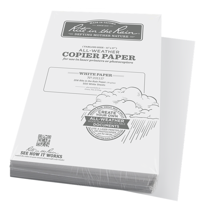 RITE IN THE RAIN Rite in the Rain   #201117 Copier Pak, 11" x 17", Pkg of 500 Sheets