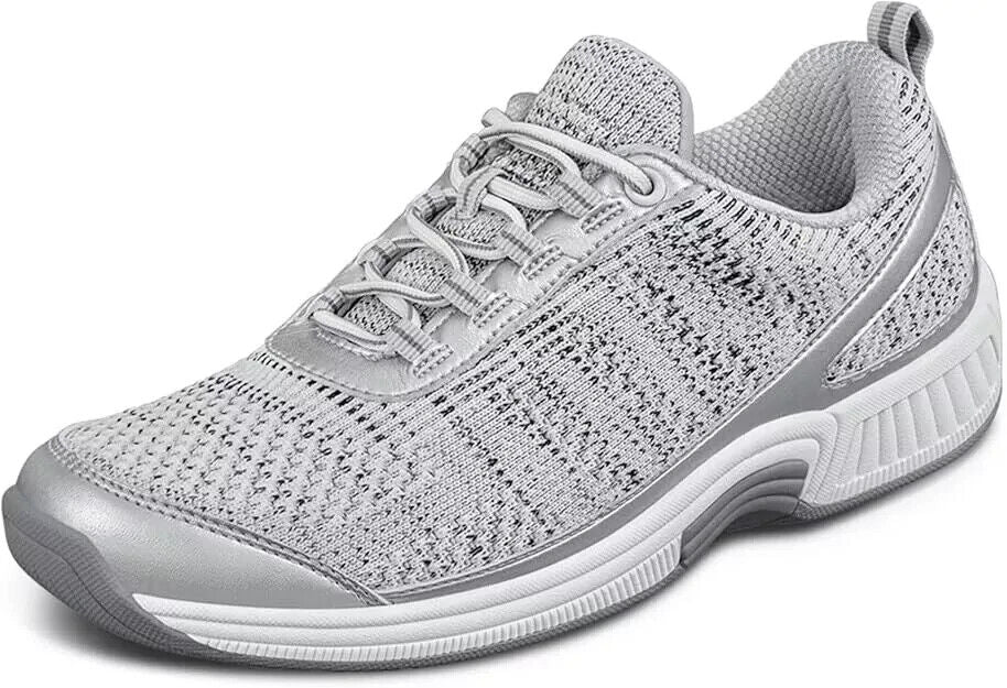 2718 Orthofeet Sandy Sneakers Women's US 7.5 Silver Gray Low Top Running Shoes ZPO778