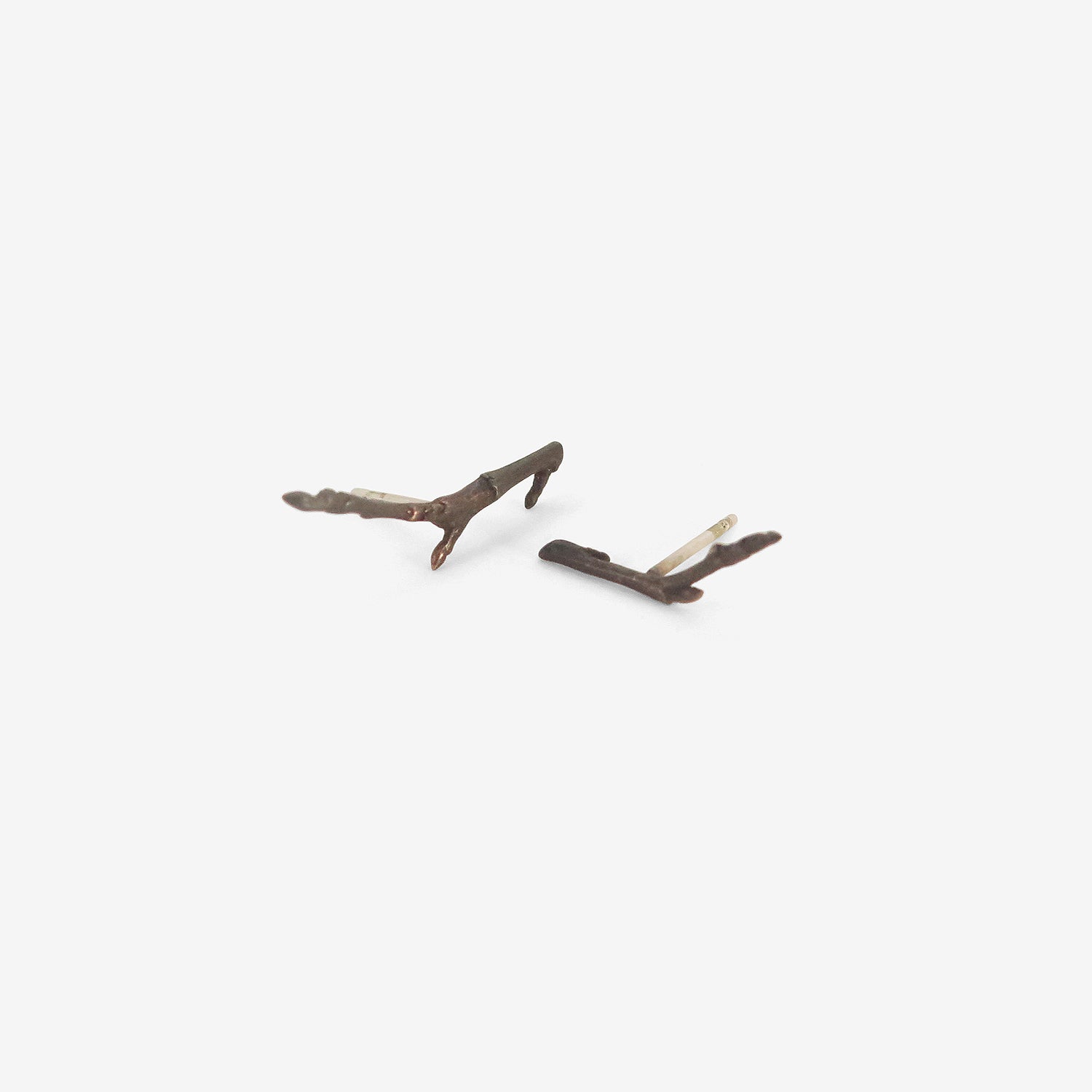 GABRIELLA KISS OXIDIZED BRONZE LARGE BRANCH STUDS