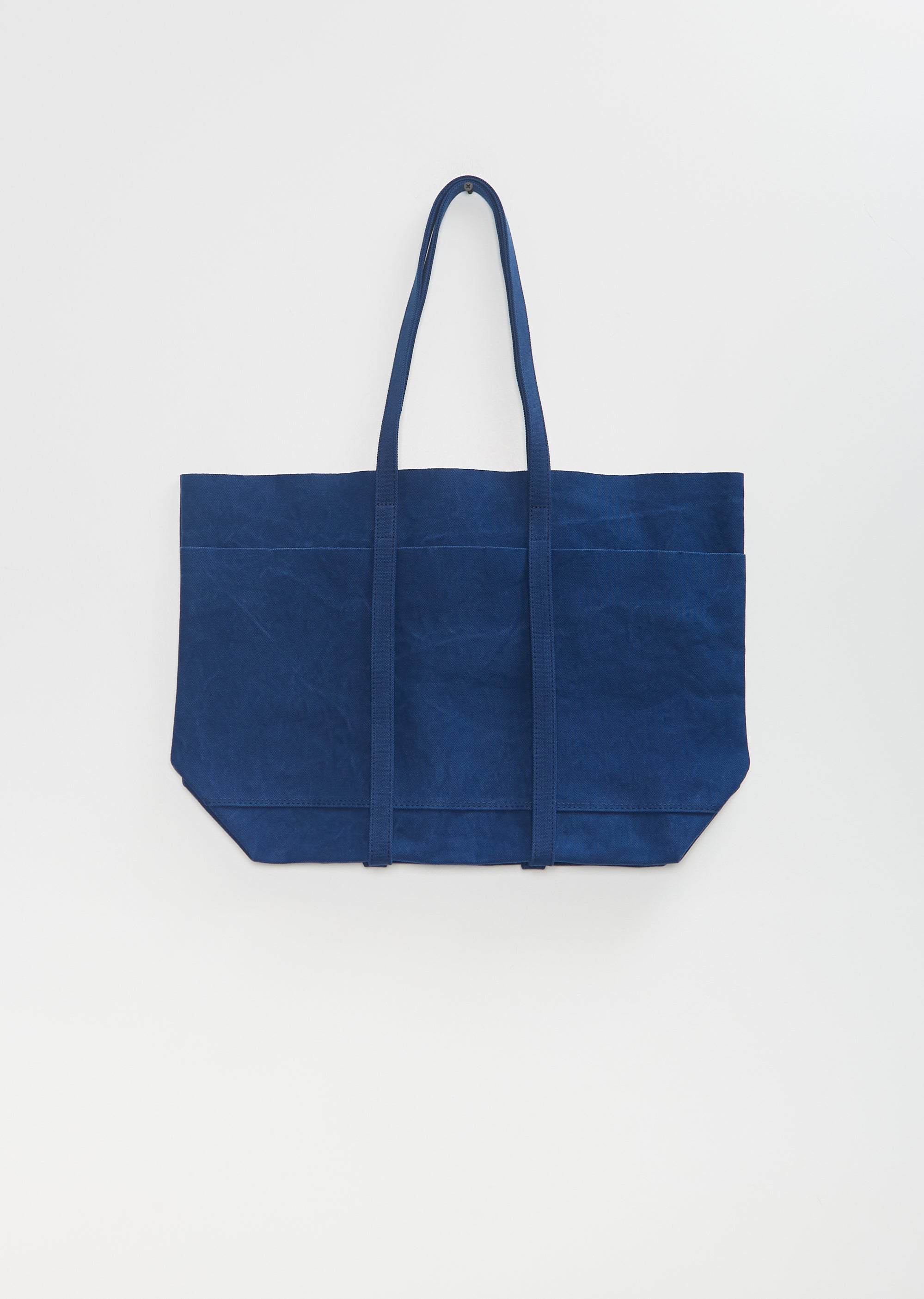 AMIACALVA Washed Canvas 6 Pockets Tote M — Blue